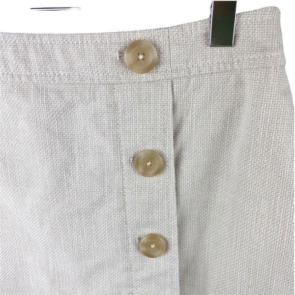 Ann Taylor Petite Tan Button Pencil Skirt Work Casual 6P - Picture 4 of 9